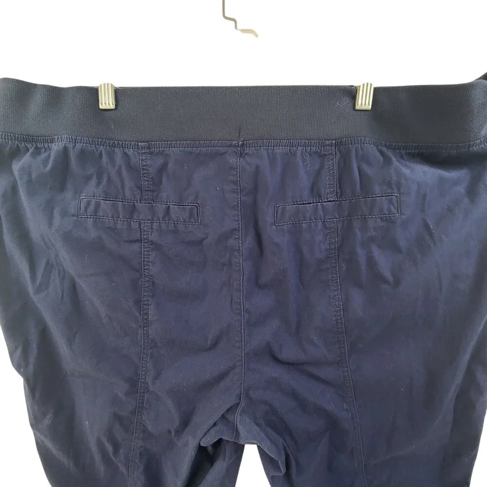 Torrid  Cropped Ankle Pants Elastic Wasitband Pull On Casual Navy Women Size 3X - Picture 6 of 7